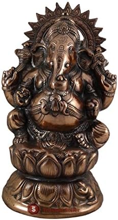 TRUSTED SELLER Best 21 x 12 Big Ganesh Ganesha Statue Handmade Home Decor Metal Copper Plated