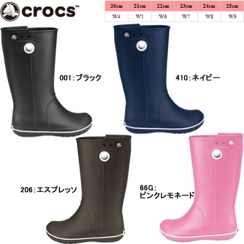 Amazon クロックス レディース 長靴 レインブーツ ジョーント W9 25 0cm 6 エスプレッソ Crocs クロックス レインシューズ