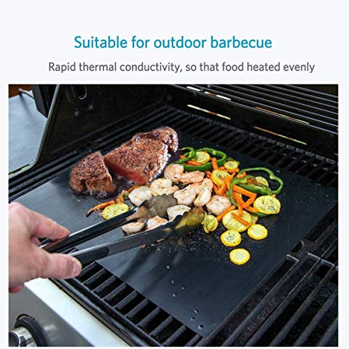 Cosy Life Set of 3 Large Oven Liner 16.25 x 23 Inch, Teflon Non-Stick Oven Mat - Black