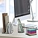 Sorbus Desk Organizer Set, 5-Piece Desk Accessories Set Includes Pencil Cup Holder, Letter Sorter, Letter Tray, Hanging File Organizer, and Sticky Note holder for Home or Office (Black)