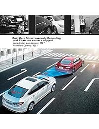 7 pulgadas de la pantalla táctil de la cámara de respaldo Mirror Dash Cam 1080P Lente doble delantera y trasera con cámara de marcha atrás a prueba de agua (tarjeta SD de 16GB gratis)