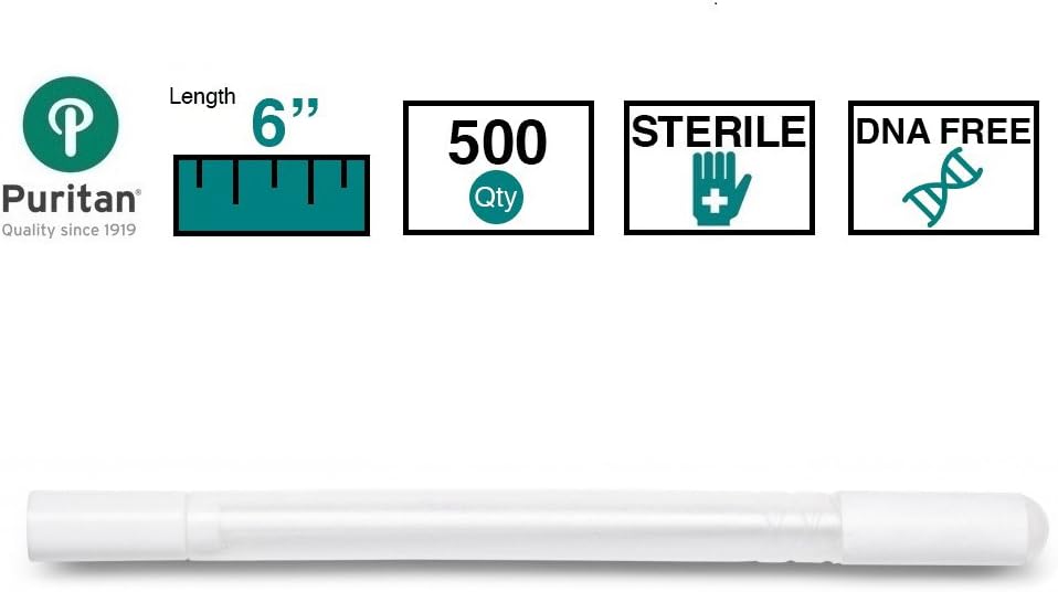 Puritan Medical Fab-Swab 6" Sterile DNA Controlled Elongated Flock Swab & Dry Transport Tube - 25-3606-U BT FABUSA (Case of 500)