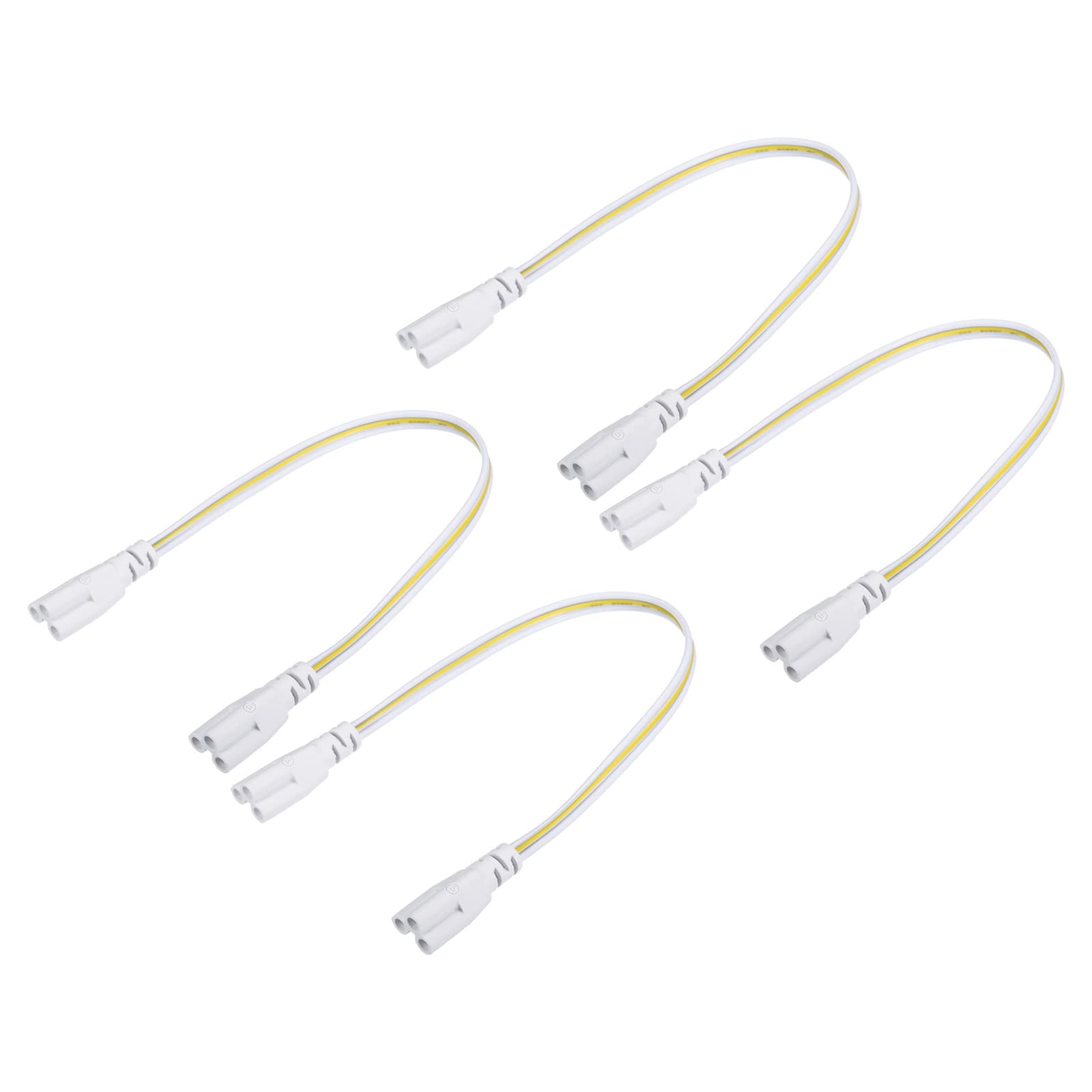 YOKIVE 6 Pcs T5 T8 LED Tube Connector Cable, Extendable Cord with Double End Connect Light Tubes, Great for LED Integrated Tubes (White, 0.98-Feet)