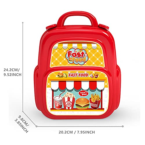 Kids Play Food Toys Pretend Play Kitchen Set Hamburger Fast Food Set