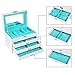 SONGMICS Jewelry Box Organizer Jewelry Storage Case with Large Mirror and 3 Drawers, Gift for Mom, White UJBC113