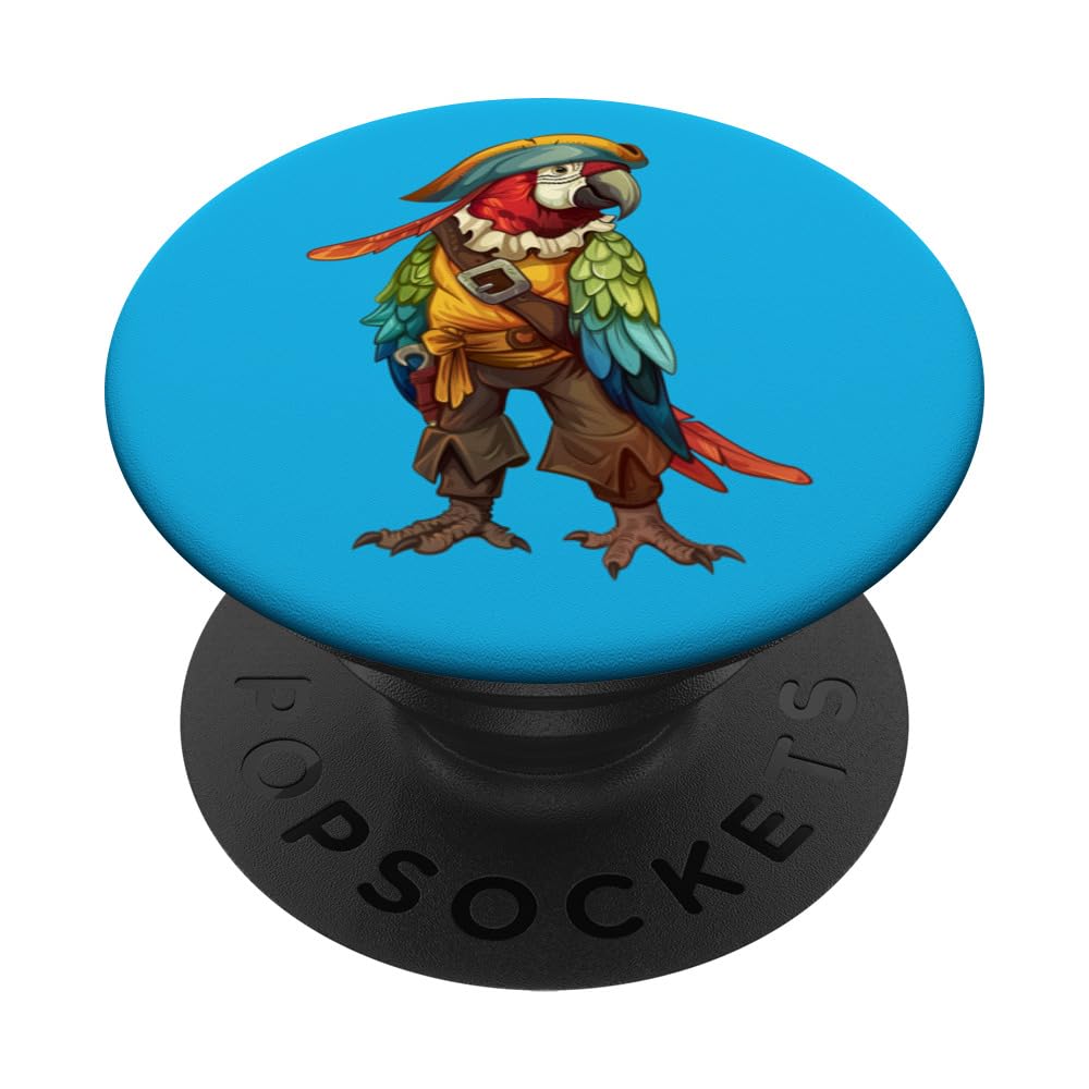 Funny Parrot Pirate Parrot - Parrot Dressed As A Pirate PopSockets Swappable PopGrip