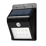 BENGOO Outdoor Solar Light Night Light Waterproof Wireless Wall Lights with Motion Sensor Easy Install Security Appliance for Step, Front Door, Back Yard, Driveway, Garage
