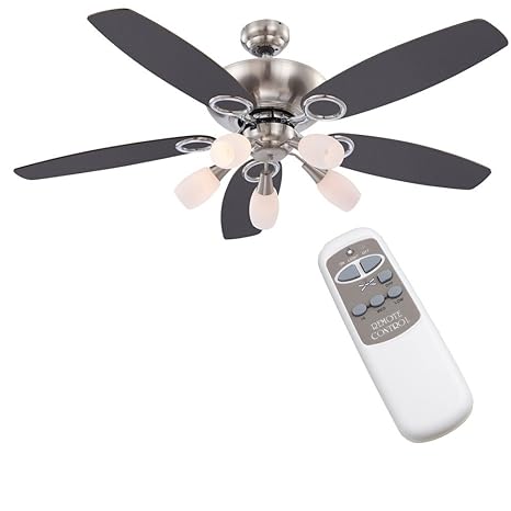 etc-shop Decken Ventilator Zugschalter Beleuchtung Lampe Leuchte DIMMBAR Lüfter Kühler inkl. Fernbedienung