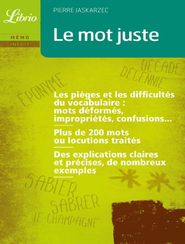 Le  mot juste