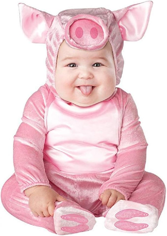 Amazon Co Jp Zhenyu 子供用 ハロウィン ピグレット コスチューム 子供用 ジャンプスーツ 赤ちゃん 男の子 女の子 0 3歳 90cm Zhen 1 ファッション