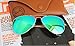 Ray Ban Aviator Sunglasses RB3025 112-19 Matte Gold Frame, Green Mirror Lenses (58mm)