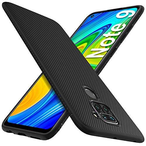C'iBetter for Xiaomi Redmi note 9 Case, Premium Flexible Rubber Cover Shock Proof with Anti-Scratch Ultra-Thin for Xiaomi Redmi note 9 Smartphone.Black…