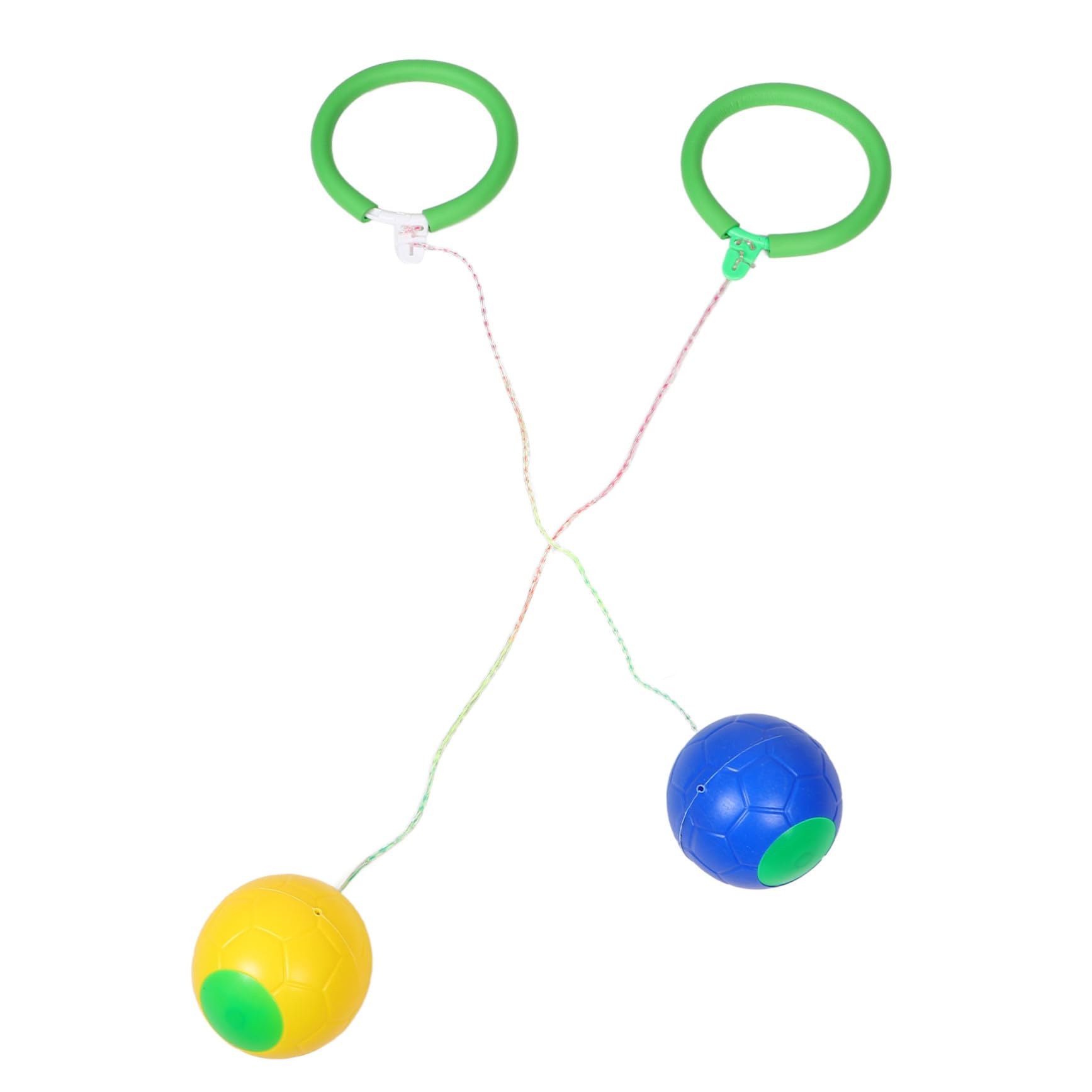 LRXIYODE 2pcs Ankle Skip Ball for Adults and Kids Foot Ring Jump Ball with Rotating Design Outdoor Fitness Toy for Leg Muscle Workout and Coordination Training Playground Equipment