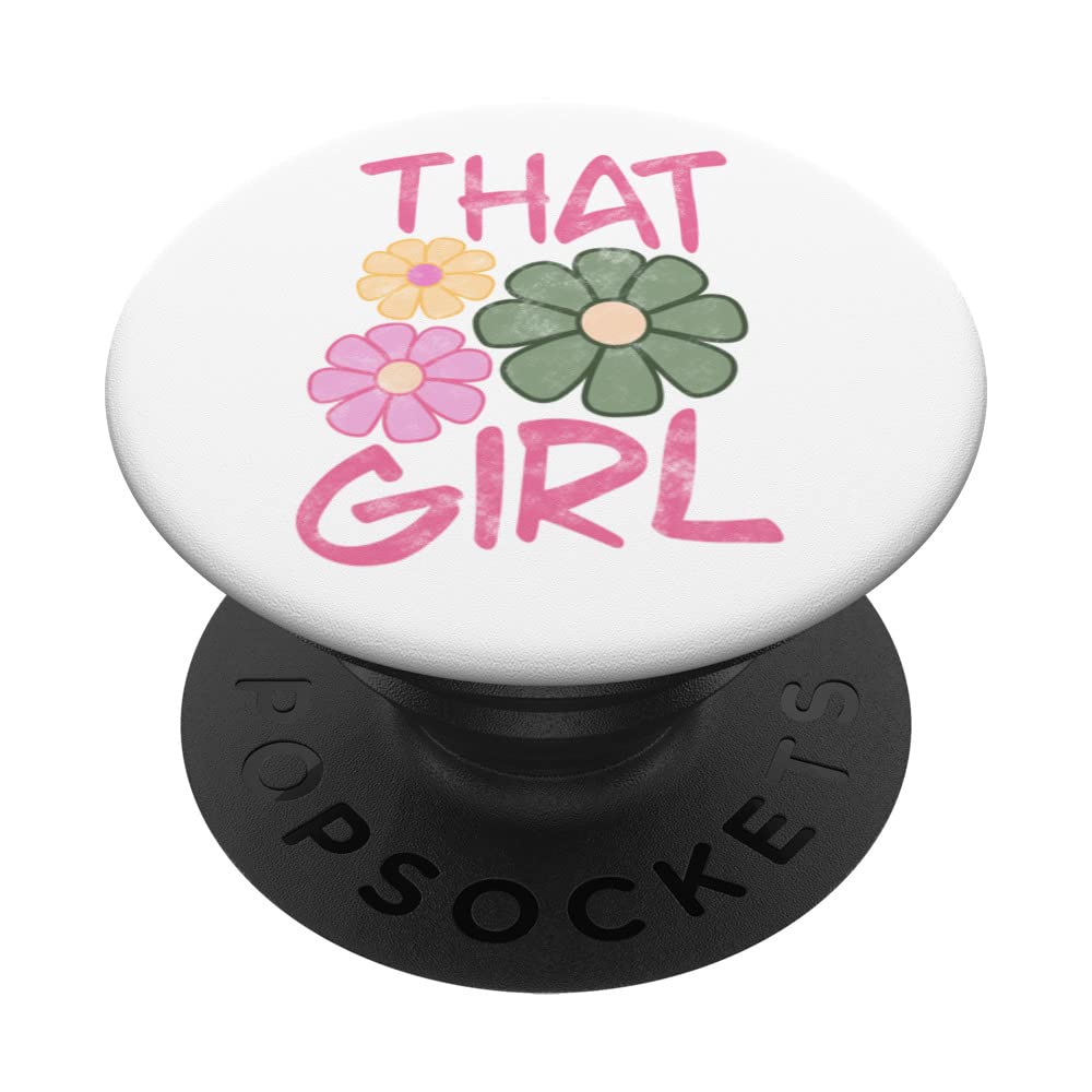 That Girl Y2K Aesthetic Late 2000s Coconut Girl Beach Flower PopSockets Swappable PopGrip