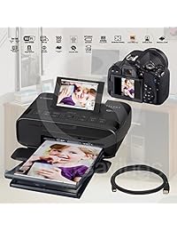 Canon SELPHY CP1300   Impresora fotográfica compacta (negro) con WiFi y paquete de accesorios con tintas y papel de color canon