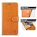 Galaxy S7 Edge Case, SHIELDON Genuine Leather Wallet Case [Slim Fit] Flip Book Case Cover with Stand Function and Credit Card Slot [Magnetic Flap] Compatible with Galaxy S7 Edge, Brown