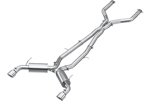 MBRP Stainlesss Steel Cat Back Exhaust System Dual Rear Exit, Fits Infiniti Q50 2016-2024, Stainless Steel Tips, 3 Inch Tubin