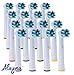 Cross Action Replacement Heads Compatible With Oral B Toothbrushes - More cleaning action in every stroke - Guaranteed A Whiter Smile!