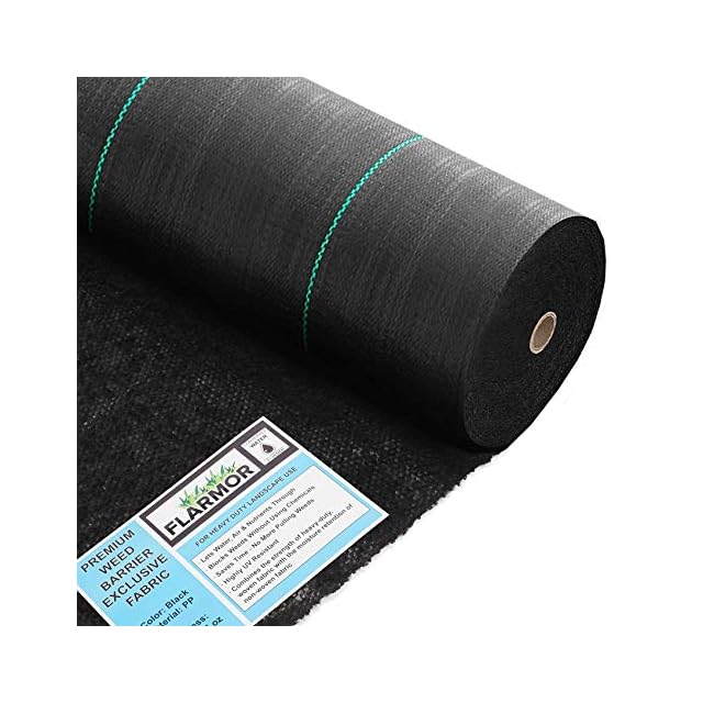 FLARMOR Professional Woven Landscape Fabric 6x250ft 5oz, Commercial