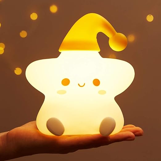 Amazon スターナイトライト 授乳ライト 間接照明 おしゃれ ベッドサイドランプ 寝室用ナイトライト 星ledライト ルームライト テーブル ランプ ベビーライト 常夜灯 卓上 枕元 寝室ライト 呼吸ランプ すみっこぐらし 手元ライト 持ち運び シリコンライト インテリア