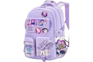 Vivixilan K-POP Backpack with Cute Accessories Anime Cartoon Anti-Theft Travel New Semester Gifts Bag With Casual Routine