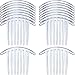 20 Pieces 7 Tooth French Twist Comb Plastic Hair Clip Hair Side Combs Hair Accessory for Women Girls (Transparent)