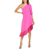 Trina Turk Womens One Shoulder Fringe DressDress