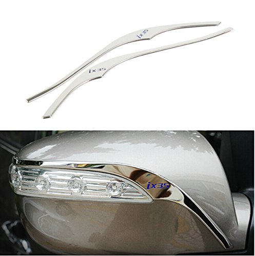 9 Moon Stainless Steel Side Mirror Cover Decoration Trim Accessories For HYUNDAI ix35 Blue Letter