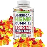 KEYLOR NUTRITION Premium Hemp Gummies – 3000 MG – All Natural Ingredients - Relief for Stress, Inflammation, Pain, Sleep, Anxiety, Depression – Vitamins & Omega 3,6,9 – Made in the USA - 120 pcs