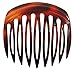 Parcelona French Arch 2 Pieces Celluloid Tortoise Shell 9 Teeth Hair Side Comb Pair
