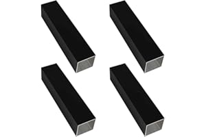 Kwweeoo Black Aluminum Square Tubing 4Pcs 12mm x 12mm x 300mm Long Wall Thickness 1mm, 4 Pack 0.5 inch 0.5" Aluminum Square Tube Black Color 0.5 x 0.5 x 0.04 x 11.81" inch (Appr)