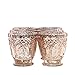 Hosley Set of 6 Metallic Rosegold Embossment Tealight Holder 3 Inch High. Ideal Gift for Wedding Party Favor Spa Home Bridal Reiki Meditation. W5