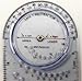 Safe-T 46110 mmArc Protractor Compass Plus, 15.8 cm Long, Clear Plastic with Bluish Hue, Semicircular Side, Rotating Disc Inset on Edge, Direct View of Vertex Points