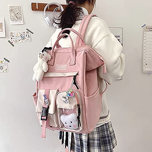 aesthetic pink backpack