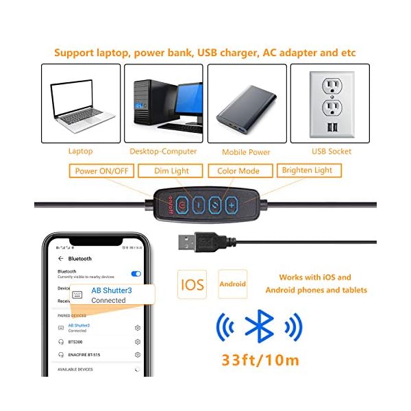 12 Zoll Ringlicht mit Stativ Handy, [1 Satz für alle] PEYOU 72 Zoll mit Tablet-Halter, LED Ringleuchte mit Stativ… – Bild 6
