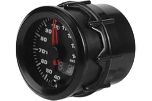 Water Temperature Gauge, 2in 52mm Car Water Temperature Temp Gauge Meter Pointer Digital Display with Stepper Motor