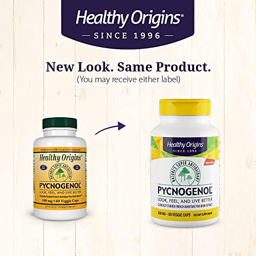 Healthy Origins Pycnogenol 100 mg Premium Pine Bark Extract French