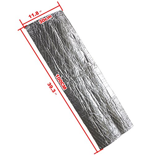 39.3" X 11.8" Car Noise Sound Deadener Deadening Heat Shield Moistureproof Mat for ABS Fairing Motorcycle Heatshield (3 Sq Foot)