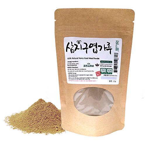 [Medicinal Korean Herbal Powder] 100% Natural Horny Goat Weed (Barrenwort/Epipmedium) Powder/삼지구엽 가루 (4 oz)