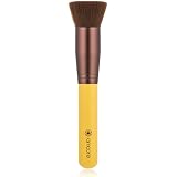 Lampox Kabuki-Pinsel Aus Synthetischen Haaren – Mit Bambusgriff | Für Foundation, Puder, Contouring | Vegan, Streifenfreies Finish
