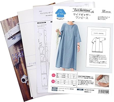Amazon ハンドメイド カンパニー Cut Pattern 型紙 パターン サイドギャザーのワンピース L サイズ Ll サイズ Bt086 型紙 パターン 通販