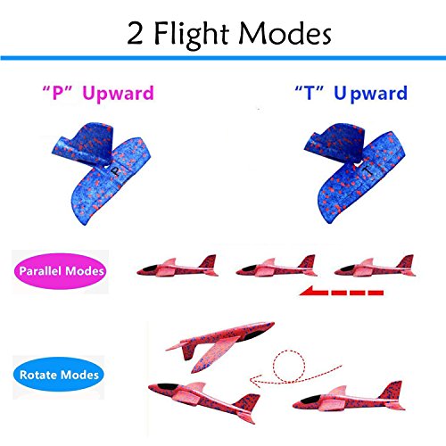 LOFEE Toy for 3 4 5 Year Old Boy, Foam Glider Toy for Boy 5 6 7 Year Old Gift for 4 5 Year Old Boy Boy Toy Age 3-12 Red