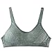 Wofee Puberty Growing Young Girls Soft Touch Cotton Training Bra with Two Hooks Pack of 3 Black+Grey+White Size 38
