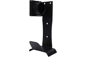 Deosdum EV Charger Holder, Stainless Steel Wall Mount with U Shaped Hook for J1772 Connector, Side Mounted Charger Sleeve Bas