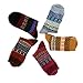 Color City Womens 5 Pairs Colorful Thick Knitting Cotton Crew Socks - Warm Wool Winter Socks,Free Size,Style B