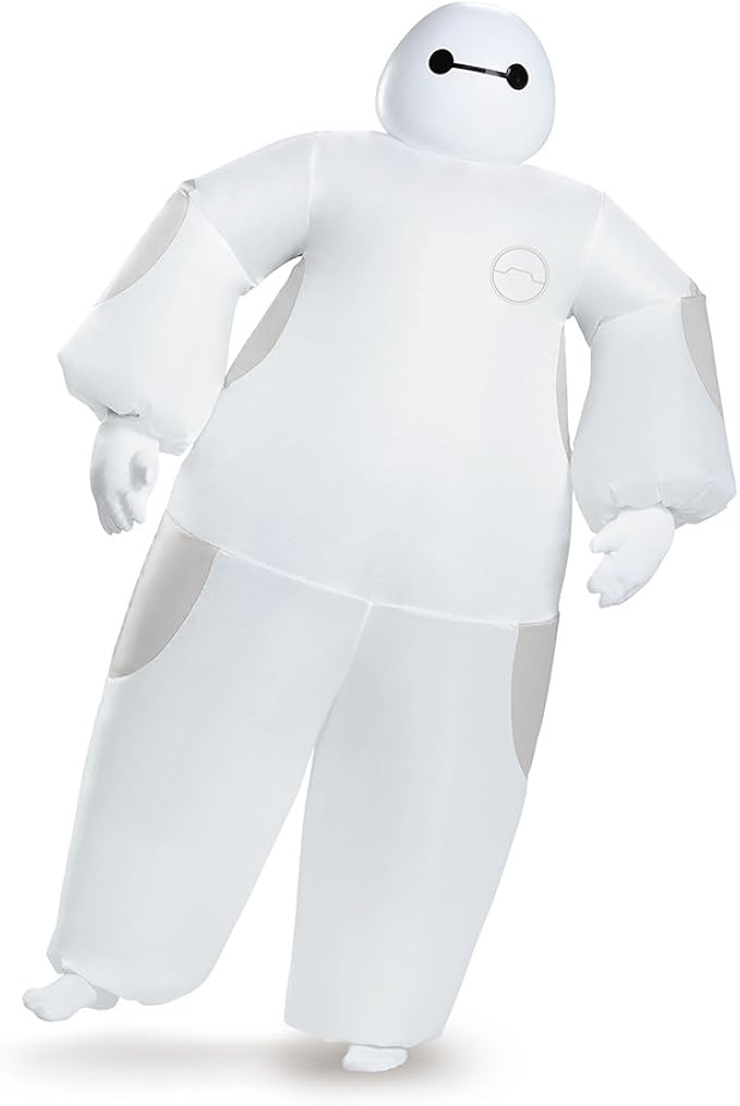 Disguise Men's White Baymax Inflatable Adult Costume, White