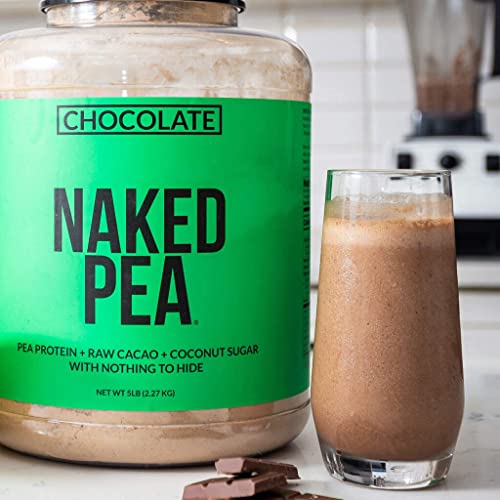 NAKED nutrition Chocolate Naked Pea Protein Isolate 5Lb Bulk, Plant
