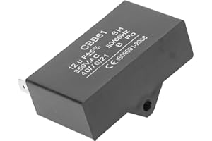 Yechiry CBB61 350V Capacitor Compact Plastic Cover 12UF ±5% for Gasoline Generator AC350V