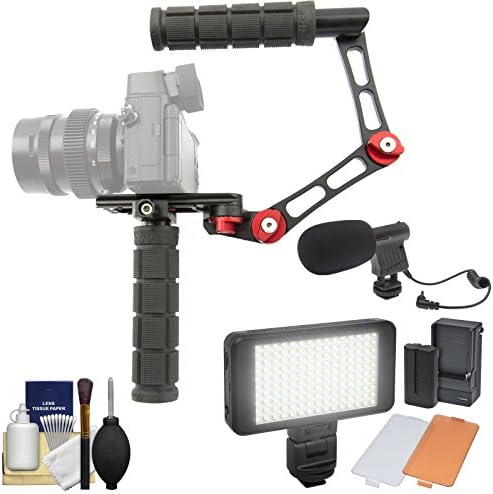 Hondo Garage HG-MR Pop &amp; Lock Mini Camera Rig with Microphone + LED Video Light + Kit