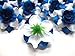 (24) Silk Two-tone Blue Roses Flower Head - 1.75